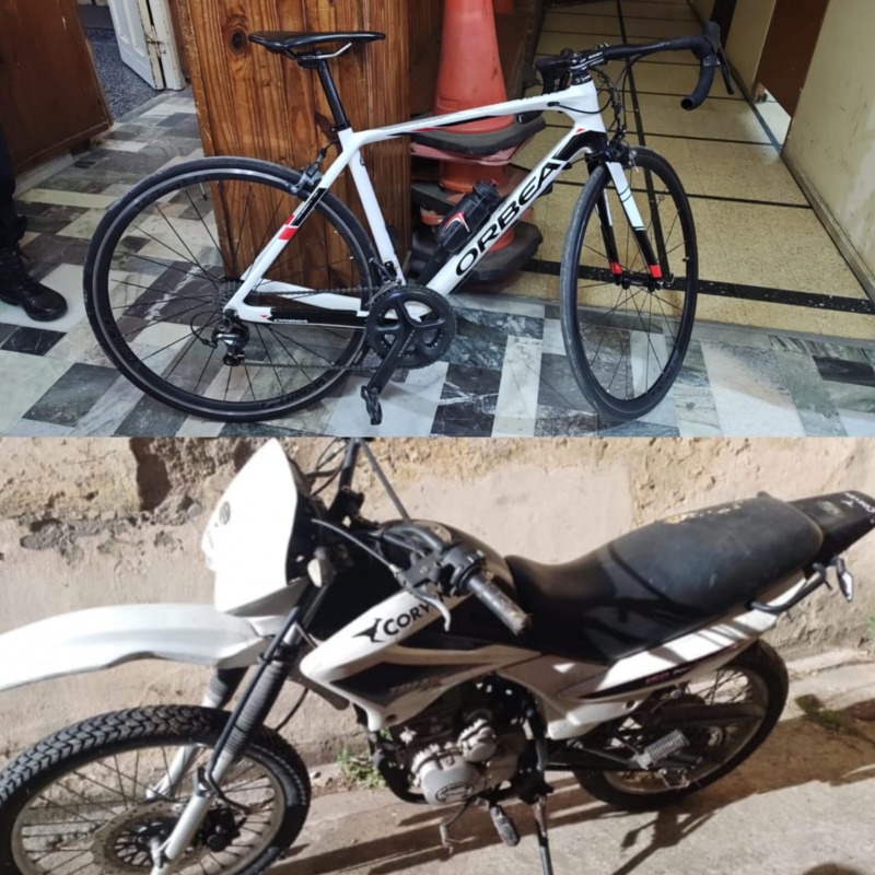 Recuperaron una bicicleta y una moto robadas